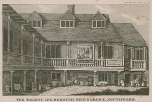 Das Tabard Inn, Southwark von English School