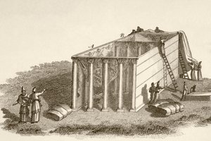 Das Tabernakel in der Wildnis aufgedeckt (Lithographie)