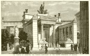 Der Tempel der Demeter, das berühmte Heiligtum der heiligen Mysterien von Eleusis von English School