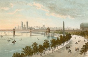Die Themse-Uferpromenade - Blick nach Westen von English School
