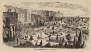 Die Themse-Uferpromenade von English School