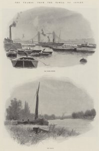 Die Themse, vom Tower bis Iffley (Lithografie)