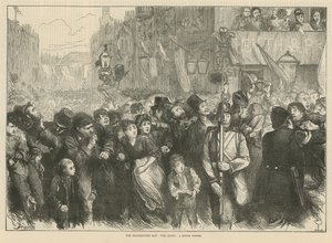Der Danktag: die Menge: eine raue Ecke von English School