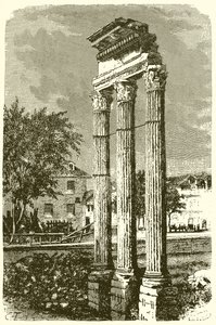 Die drei Säulen des Tempels von Castor von English School
