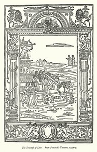 Der Triumph der Liebe, aus Petrarcas Trionfi von English School
