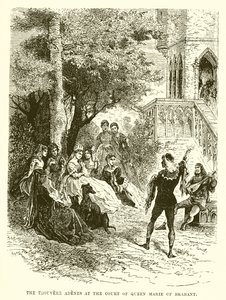 Der Trouvere Adenes am Hof von Königin Marie von Brabant von English School