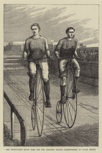 Das Fünfundzwanzig-Meilen-Rennen um die Amateur-Radmeisterschaft in Lillie Bridge von English School