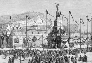 Die Enthüllung des Denkmals für den Frieden, Barcelona, Spanien von English School