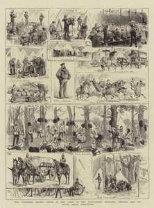 Die Freiwilligenüberprüfung, Notizen aus den Lagern der Honourable Artillery Company und der Royal Naval Volunteers von English School