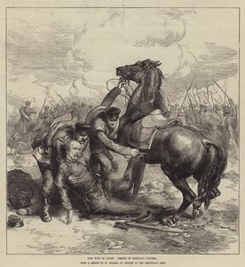 Der Krieg in Spanien, Tod von Marschall Concha (Gravur) von English School