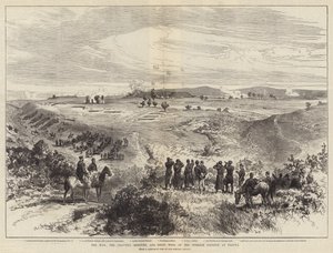 Der Krieg, das Gravitza-Reduit und der rechte Flügel der türkischen Position bei Plewna (Gravur) von English School