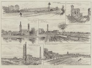 Die Wasserversorgung von London, die Southwark und Vauxhall Water Company (Gravur) von English School