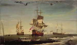Die Walfangflotte von Sir Samuel Standidge, Hull School of Painting von English School