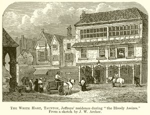 Das Weiße Hart, Taunton, Jeffreys Residenz während der Blutigen Assisen von English School