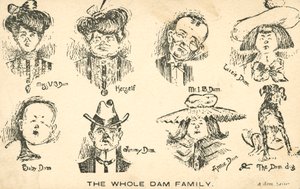 Die ganze verdammte Familie (Lithographie) von English School