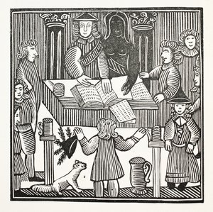 Der gesamte Prozess und die Anklage von Sir John Barleycorn, Knt., Illustration aus Chap-books des achtzehnten Jahrhunderts von John Ashton, veröffentlicht 1882 von English School
