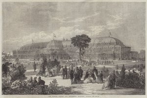 Der Wintergarten und das Ausstellungsgebäude in Dublin von English School