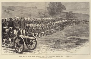 Der Zulukrieg, die Marinebrigade landete von der HMS "Active" von English School