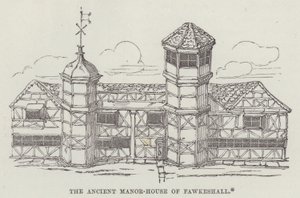 Das alte Herrenhaus von Fawkeshall (Gravur) von English School
