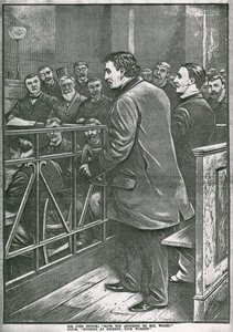 Die Verhaftung von Oscar Wilde: Wilde im Dock von English School