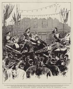 Die Ermordung von Präsident Carnot vor dem Palais de Commerce, Lyon von English School
