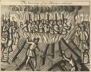 Die Verbrennung von zehn Märtyrern in Lewes