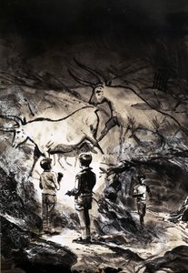 Die Höhlenmalereien von Lascaux bei Montignac in Frankreich von English School