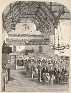 Die Kapelle im Brixton-Gefängnis, Illustration aus The Criminal Prisons of London and Scenes from Prison Life von Henry Mayhew und John Binny, veröffentlicht 1862 von English School
