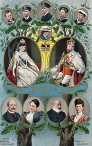 Die Krönung von König George V und Königin Mary von English School