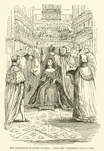 Die Krönung von Königin Victoria, aus dem Observer, 2. Juli 1838 von English School