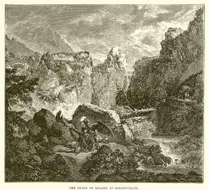 Der Tod von Roland in Roncesvalles von English School