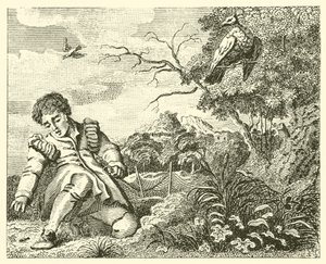 Die Taube und die Ameise (Gravur) von English School