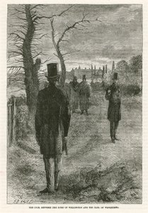 Das Duell zwischen dem Herzog von Wellington und dem Earl of Winchelsea von English School
