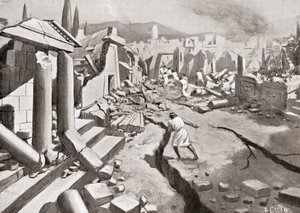 Das Erdbeben in Sparta, antikes Griechenland, 464 v. Chr., aus Hutchinson