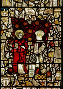 Das Ostfenster mit der heiligen Katharina und Christus