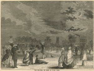 Die Sonnenfinsternis, gesehen im Hyde Park, London von English School