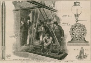 Das elektrische Licht - Skizzen des Apparats von English School