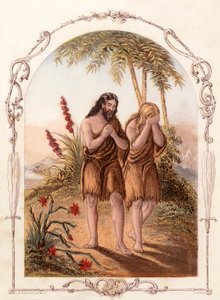 Die Vertreibung von Adam und Eva aus dem Garten Eden von English School