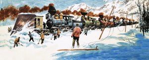 Die erste transkontinentale Eisenbahnlinie quer durch Amerika