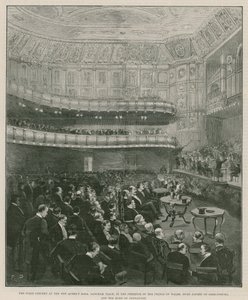 Das erste Konzert in der neuen Queens Hall, Langham Place von English School