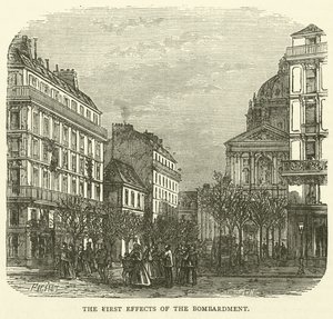 Die ersten Auswirkungen des Bombardements, November 1870 von English School