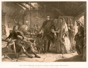 Das erste Treffen von Prinz Charles mit Flora Macdonald von English School