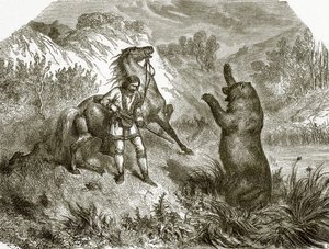 Der erste Schuss auf einen Grizzlybären von English School