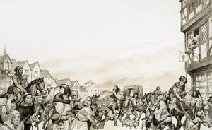 Die schmutzigen Straßen des mittelalterlichen Londons