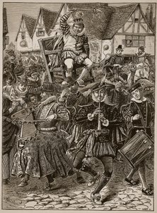 Der Schabernack von My Lord of Misrule, Illustration aus Cassells Illustrierter Geschichte Englands