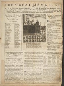 Das große Denkmal, oder, Eine Liste der Namen der angeblichen Richter, die unseren verstorbenen Souverän König Karl I. verurteilten, im sogenannten Hohen Gerichtshof, 27. Januar von English School