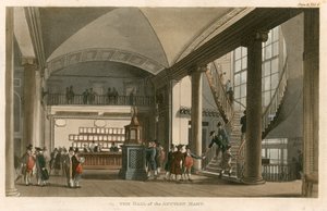 Die Halle des Auktionshauses, St Bartholomews Lane, London von English School
