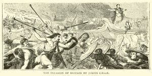 Die Invasion Britanniens durch Julius Caesar von English School
