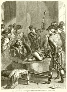 Die letzten Stunden von Robespierre im Saal des Komitees für öffentliche Sicherheit von English School