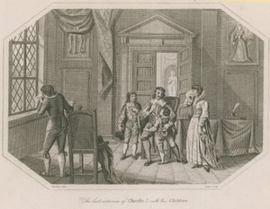 Das letzte Treffen von König Karl I. mit seinen Kindern von English School